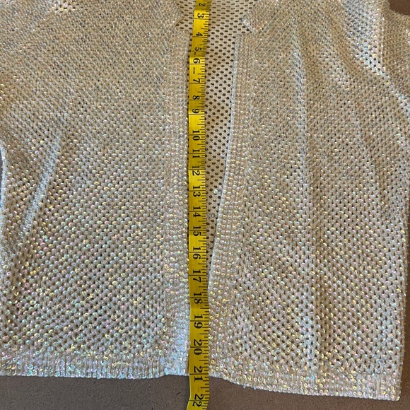 Vintage Hand Knit Sequined Sweater! Size Sm/Med - Picture 4 of 9
